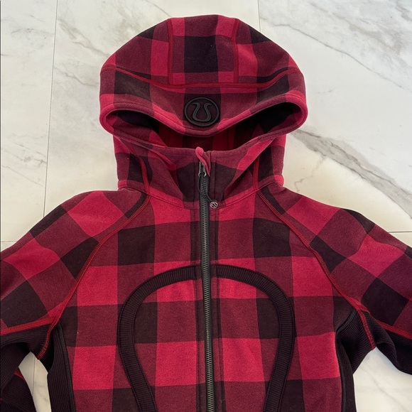 Lululemon Hoodie Women’s 4 Buffalo Plaid Scuba Full Zip Lumberjack - Picture 5 of 7